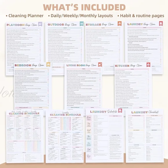 ADHD Cleaning Planner for Adults- NEW IN PACKAGE - Picture 7 of 7